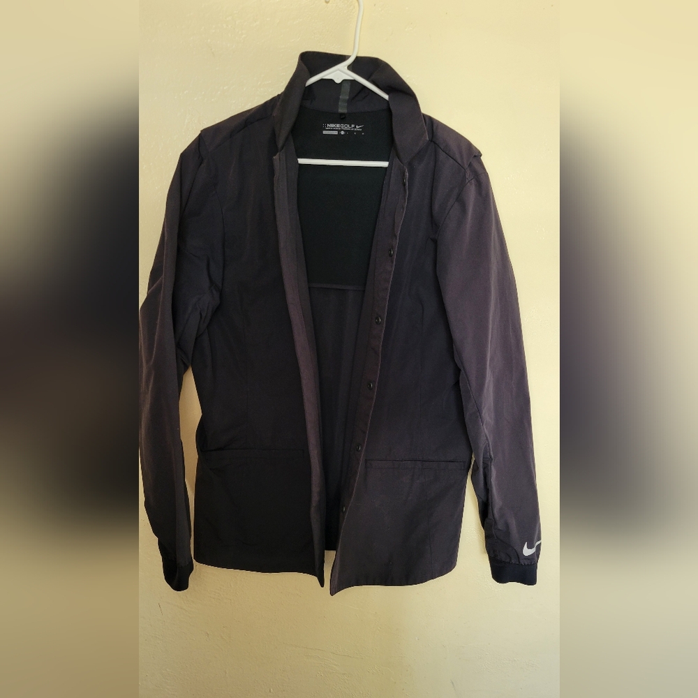 Nike Golf Womens Weatherproof Rain Jacket Size Large Full Zip Black